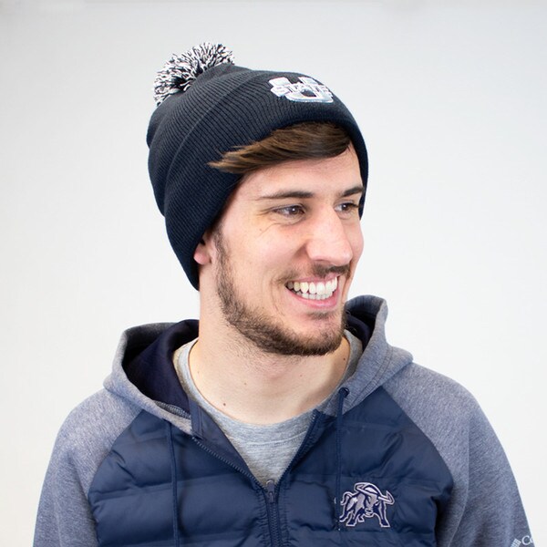 ustate pom pom beanie navy